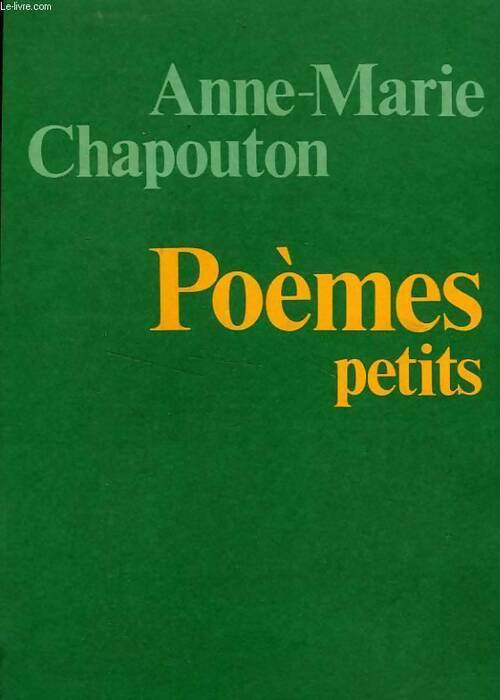 Poèmes petits - Chapouto -  Ecole des Loisirs GF - Livre
