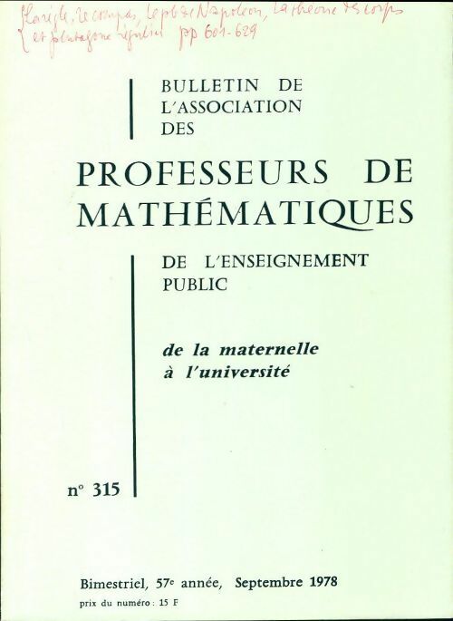 Livrenpoche : Bulletin APMEP n°315 - Collectif - Livre
