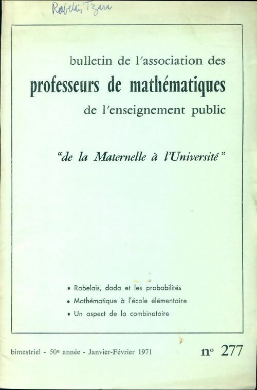 Livrenpoche : Bulletin APMEP n°277 - Collectif - Livre