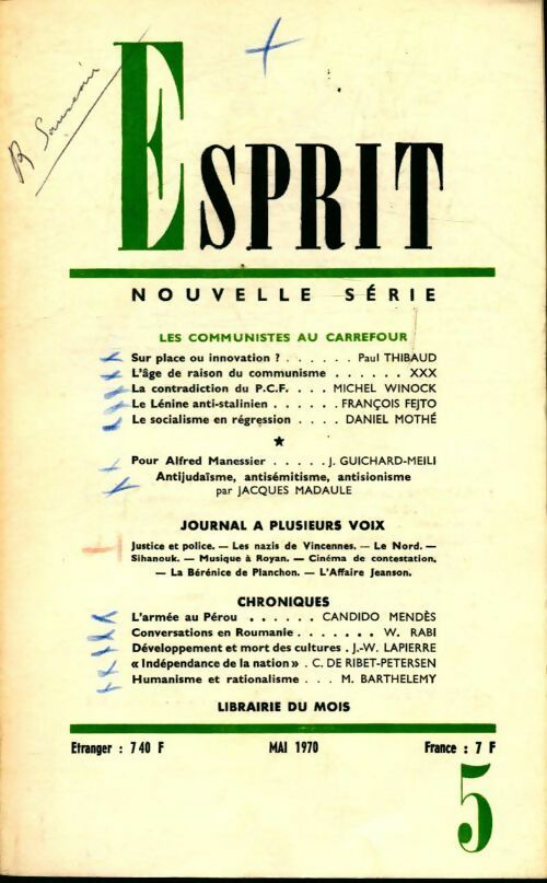 Livrenpoche : Esprit n°392 - Collectif - Livre