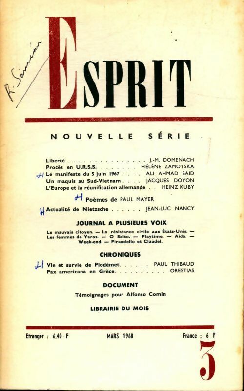 Livrenpoche : Esprit n°369 - Collectif - Livre