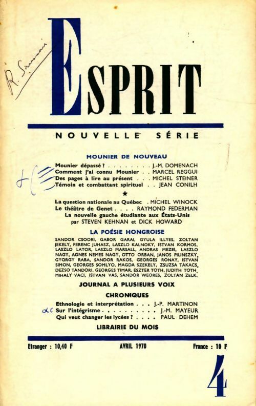 Livrenpoche : Esprit n°391 - Collectif - Livre