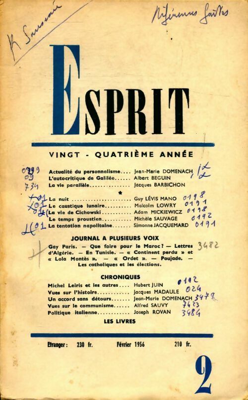 Livrenpoche : Esprit n°235 - Collectif - Livre