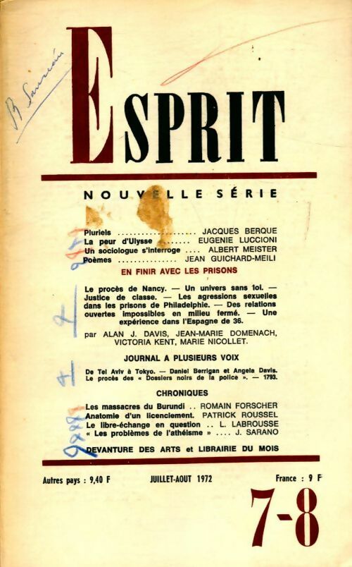 Livrenpoche : Esprit n°415 - Collectif - Livre