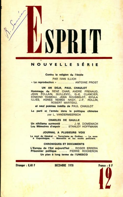 Livrenpoche : Esprit n°398 - Collectif - Livre