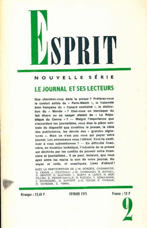 Livrenpoche : Esprit n°400 - Collectif - Livre