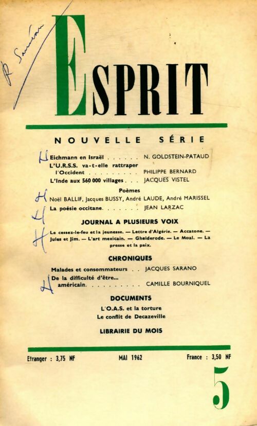 Livrenpoche : Esprit n°306 - Collectif - Livre