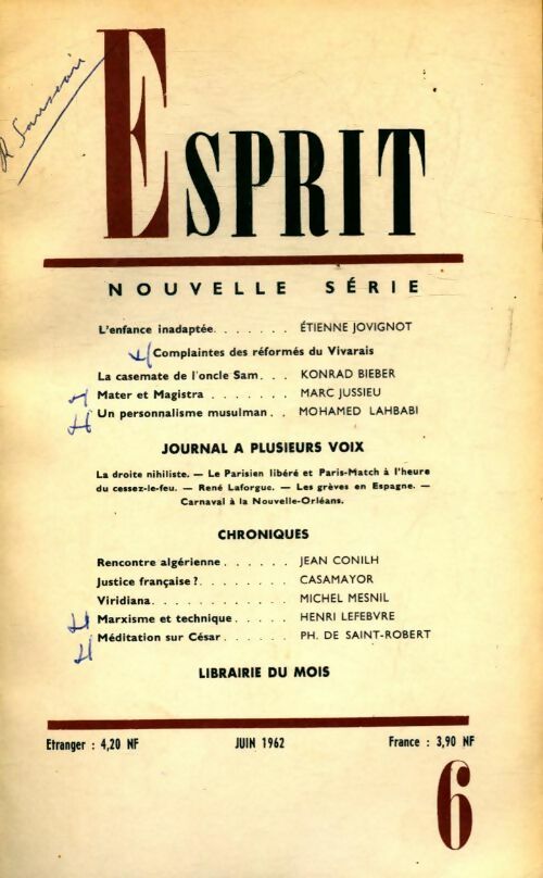 Livrenpoche : Esprit n°307 - Collectif - Livre