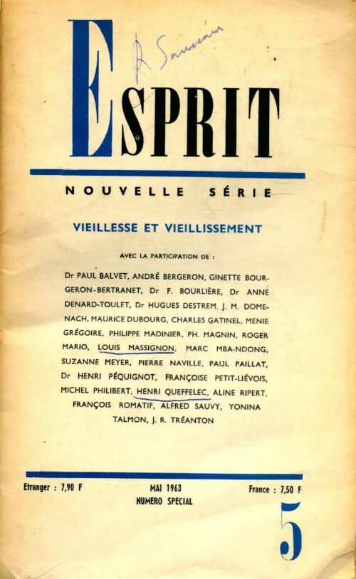 Livrenpoche : Esprit n°317 : Vieillesse et vieillissement - Collectif - Livre