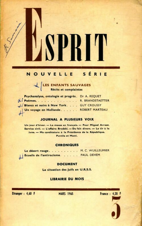 Livrenpoche : Esprit n°336 : Les enfants sauvages - Collectif - Livre