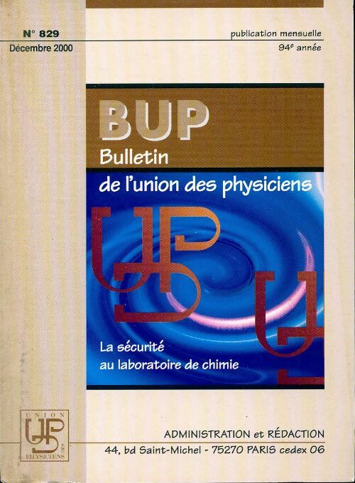 Livrenpoche : Bulletin de l'union des physiciens n°829 - Collectif - Livre