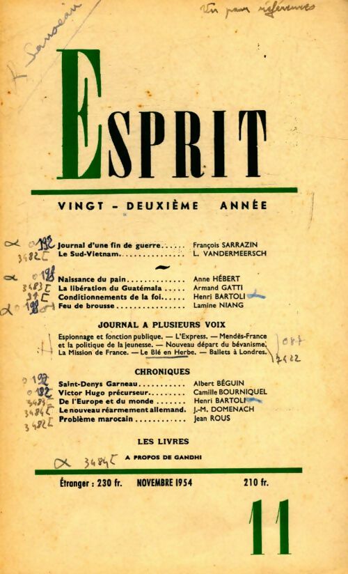 Livrenpoche : Esprit n°220 - Collectif - Livre