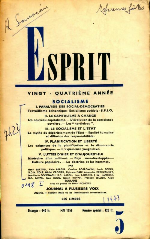 Livrenpoche : Esprit n°238 : Socialisme - Collectif - Livre