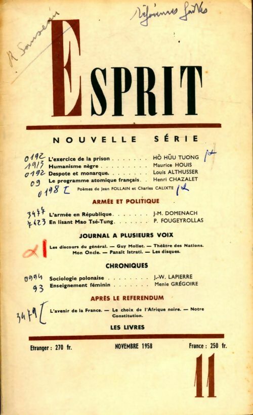 Livrenpoche : Esprit n°267 - Collectif - Livre