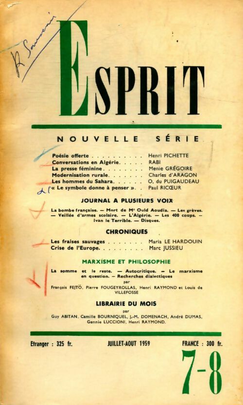 Livrenpoche : Esprit n°275 - Collectif - Livre