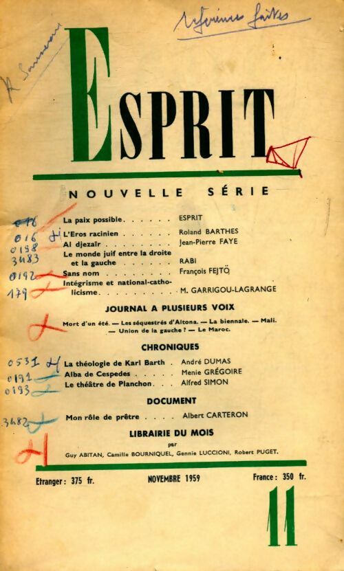 Livrenpoche : Esprit n°278 - Collectif - Livre