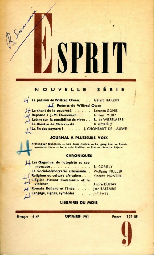 Livrenpoche : Esprit n°298 - Collectif - Livre