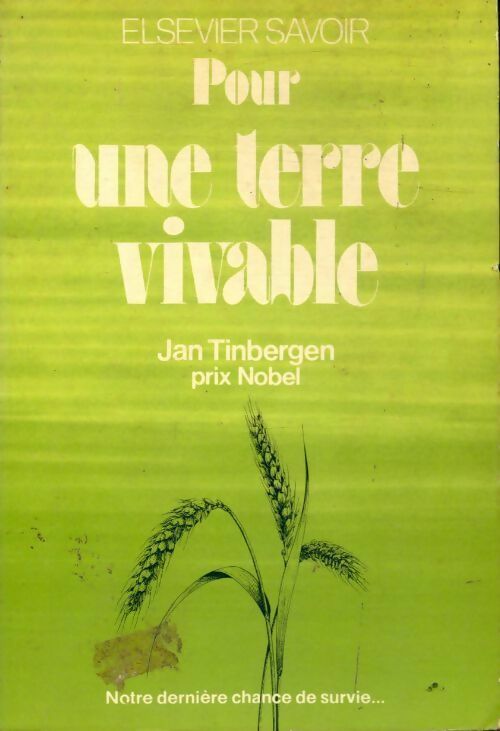 Livrenpoche : Pour une terre vivable - Jan Tinbergen - Livre