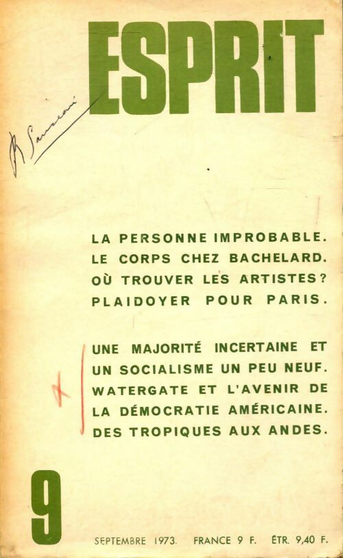 Livrenpoche : Esprit n°427 : La personne improbable - Collectif - Livre