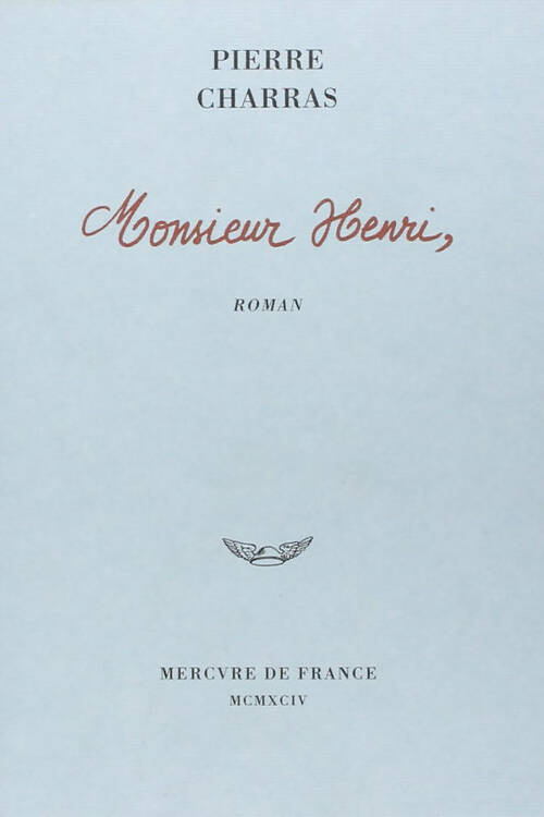 Livrenpoche : Monsieur Henri, - Pierre Charras - Livre