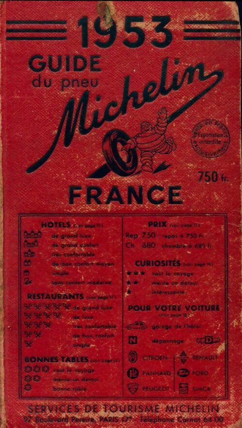 Livrenpoche : Guide Michelin France 1953 - Collectif - Livre