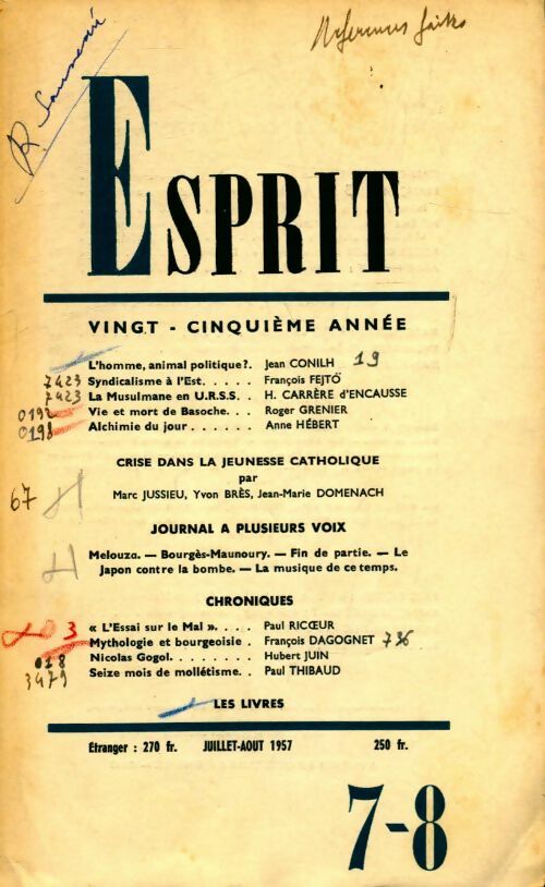 Livrenpoche : Esprit n°252 - Collectif - Livre