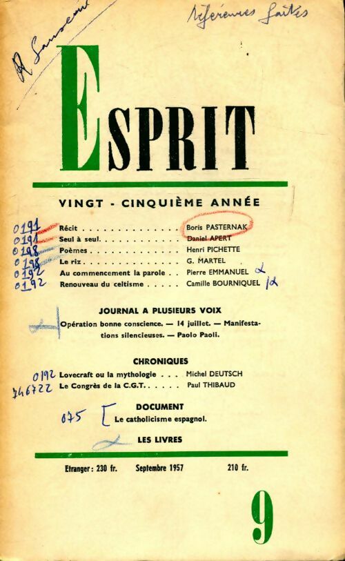 Livrenpoche : Esprit n°253 - Collectif - Livre