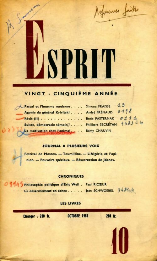 Livrenpoche : Esprit n°254 - Collectif - Livre