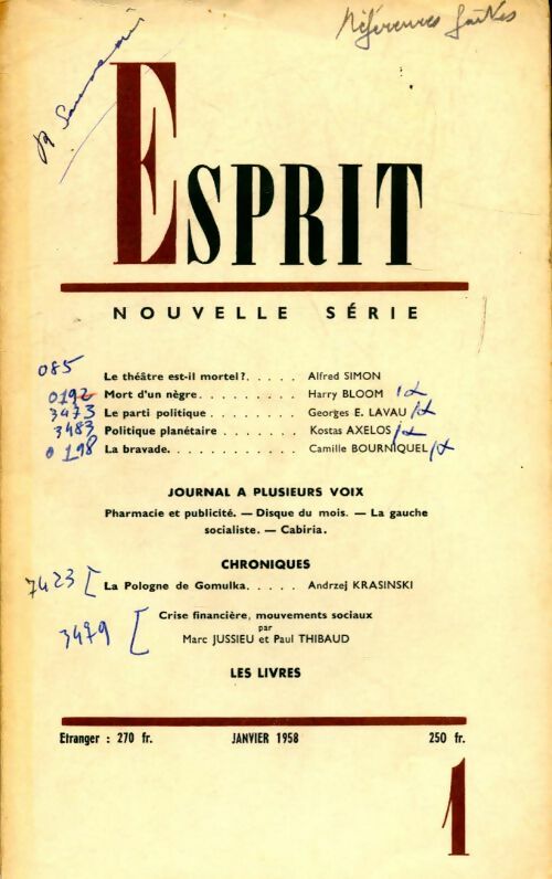 Livrenpoche : Esprit n°257 - Collectif - Livre