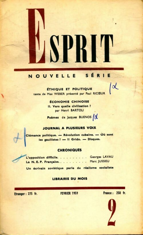Livrenpoche : Esprit n°270 - Collectif - Livre
