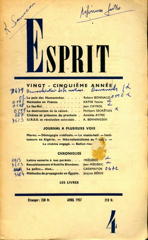 Livrenpoche : Esprit n°249 - Collectif - Livre