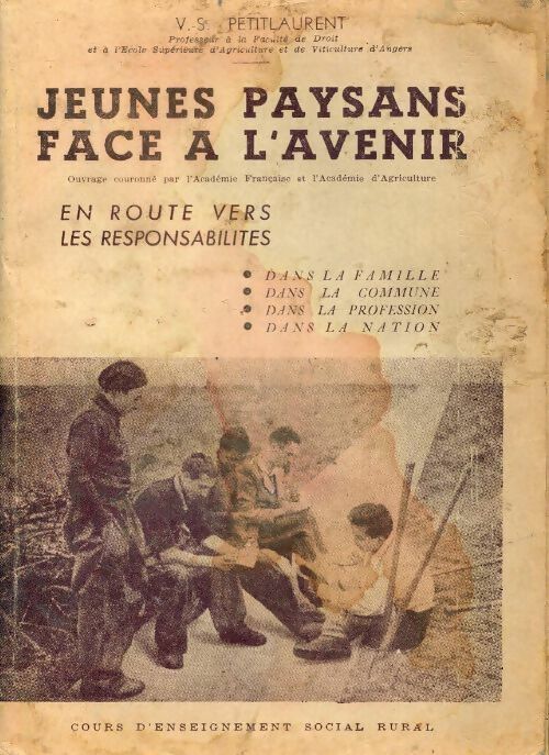 Livrenpoche : Jeunes paysans face à l'avenir - V.S. Petitlaurent - Livre