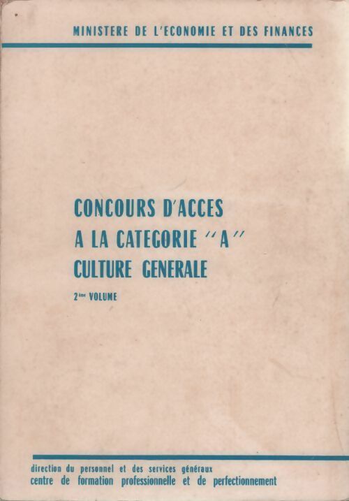 Livrenpoche : Concours d'accès à la catégorie A culture générale Tome II - Christian Poncet - Livre