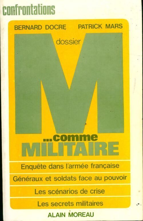 Livrenpoche : Dossier M comme militaire - Bernard Docre, Patrick Mars - Livre