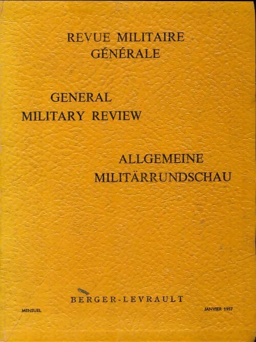 Revue militaire générale n°1957-1 - Collectif -  Revue militaire générale - Livre