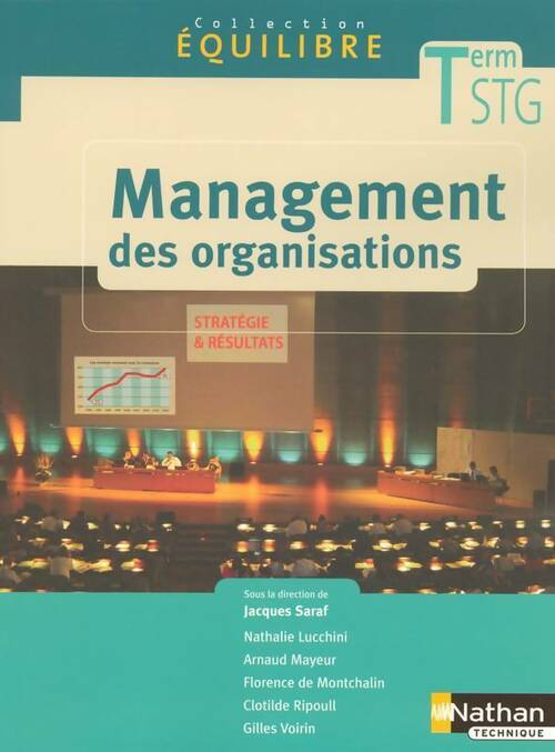 Livrenpoche : Management des organisations Terminale STG - Jacques Saraf - Livre