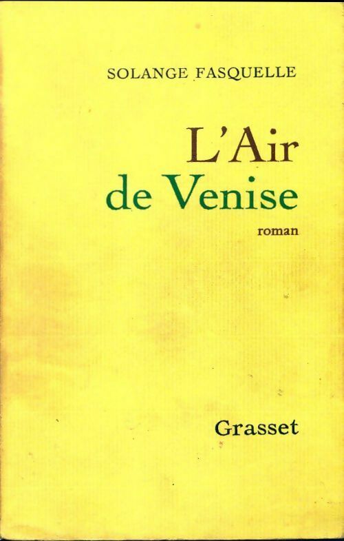 Livrenpoche : L'air de Venise - Solange Fasquelle - Livre