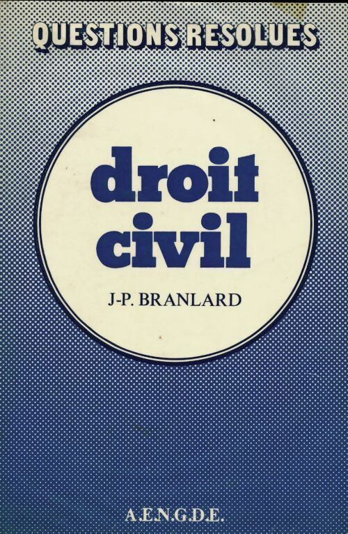 Livrenpoche : Droit civil - Jean-Paul Branlard - Livre