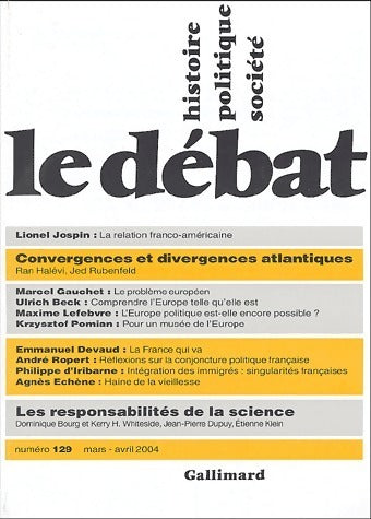 Livrenpoche : Le débat n°129 - Collectif - Livre