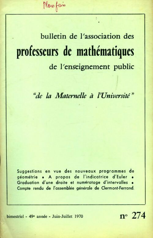 Livrenpoche : Bulletin APMEP n°274 - Collectif - Livre