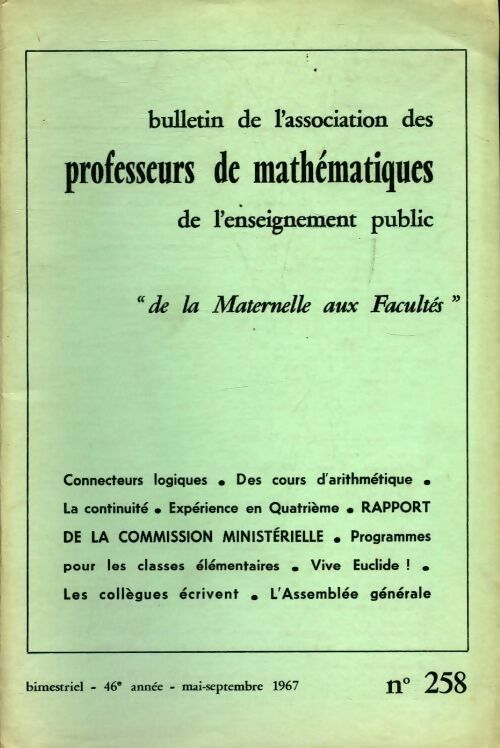 Livrenpoche : Bulletin APMEP n°258 - Collectif - Livre