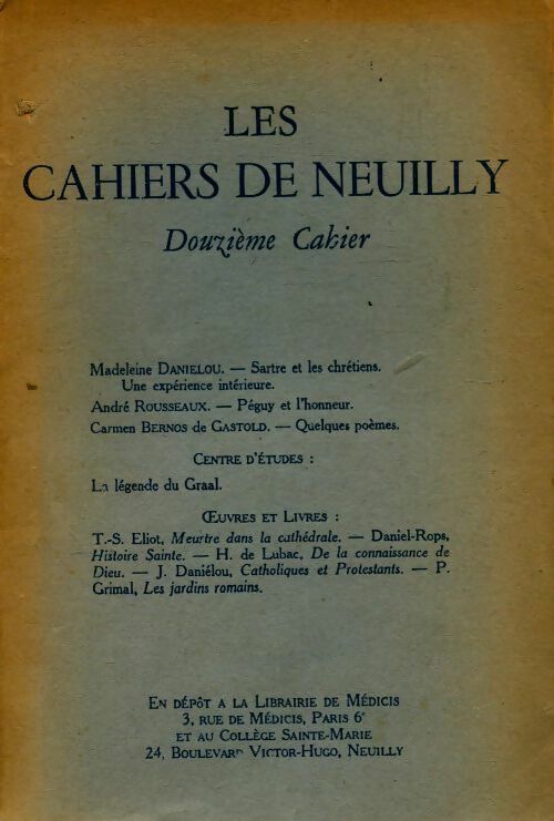 Livrenpoche : Les cahiers de Neuilly n°12 - Collectif - Livre