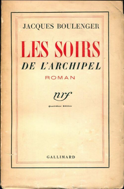 Livrenpoche : Les soirs de l'archipel - Jacques Boulenger - Livre