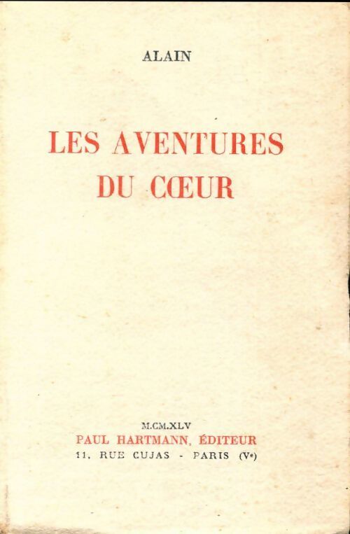 Livrenpoche : Les aventures du coeur - Alain - Livre