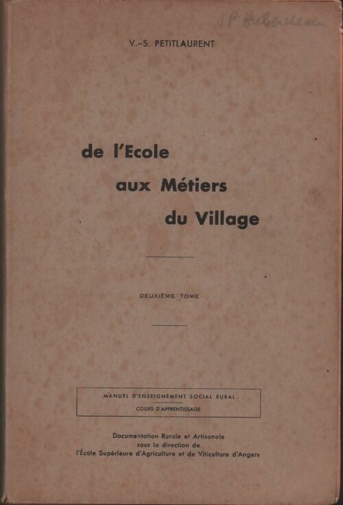 Livrenpoche : De l'école aux métiers du village Tome II - V.S. Petitlaurent - Livre