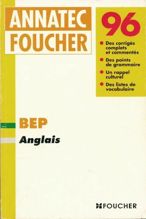 Livrenpoche : BEP Anglais. Annales corrigées 1996 - Allart - Livre