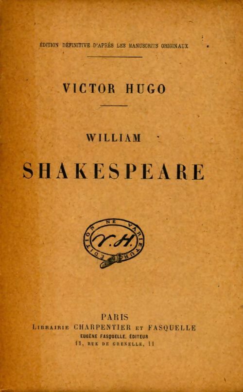 Livrenpoche : William Shakespeare - Victor Hugo - Livre