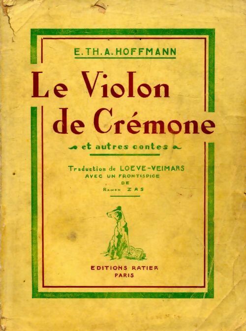 Le violon de Crémone et autres contes - E.T.A hoffmann -  Ratier Poche divers - Livre