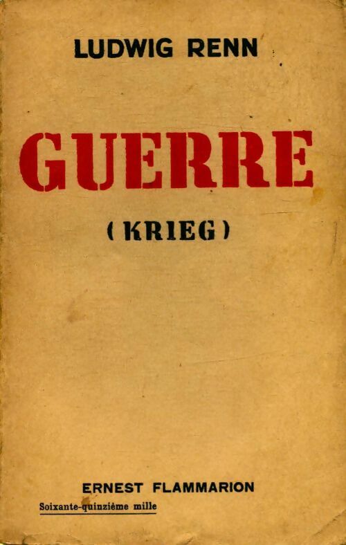 Livrenpoche : Guerre - Ludwig Renn - Livre