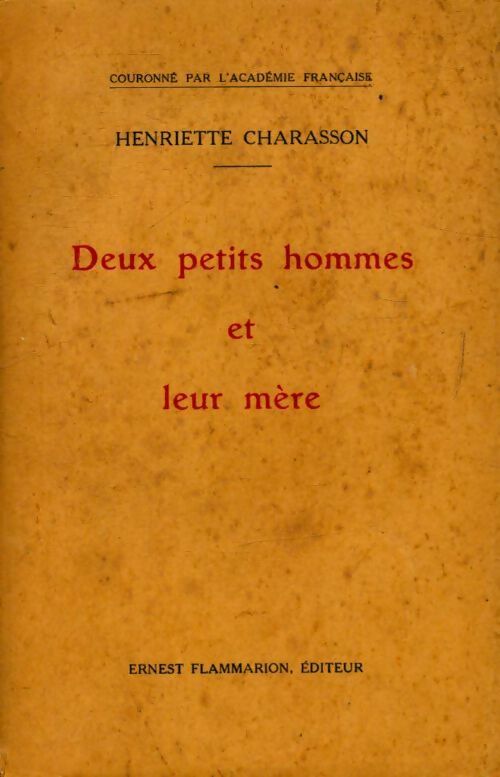Livrenpoche : Deux petits hommes et leur mère - Henriette Charasson - Livre